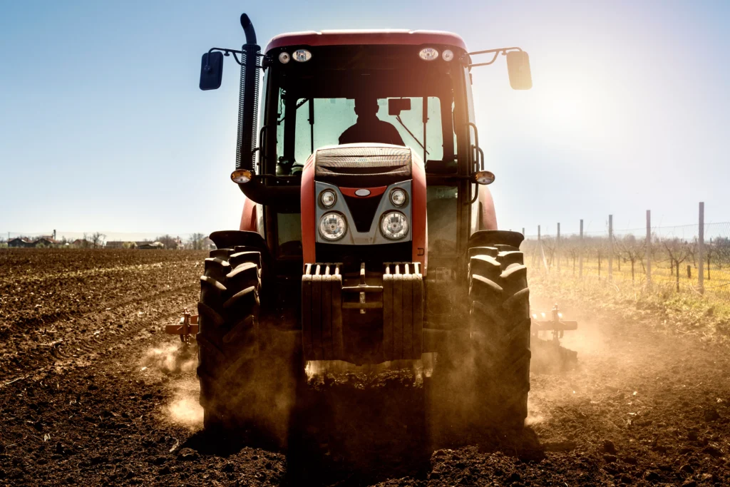 tractor-agricultural-machine-working-field